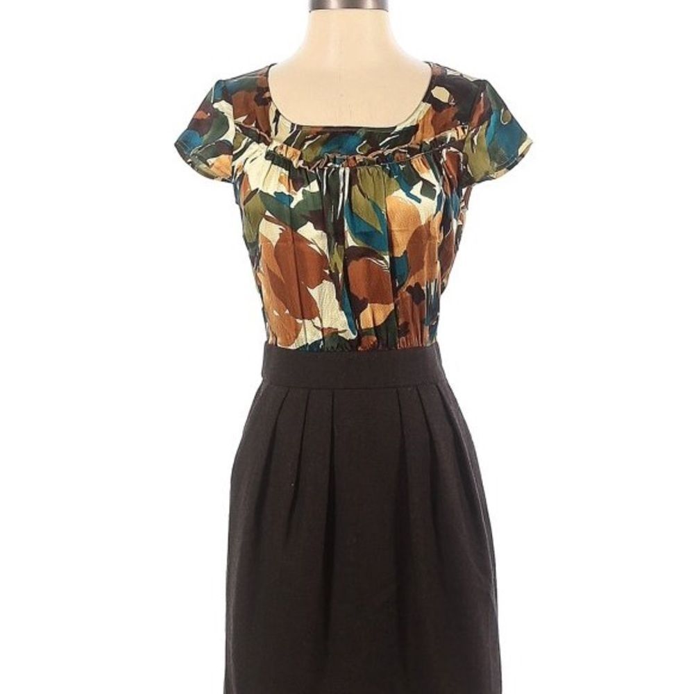 Anthropologie Tabitha Silk and Tweed Dress (Pockets!)